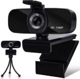 70% OFF Webcam with Microphone, 1080P HD Webcam with Privacy Cover and Tripod