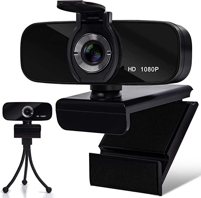 70% OFF Webcam with Microphone, 1080P HD Webcam with Privacy Cover and Tripod