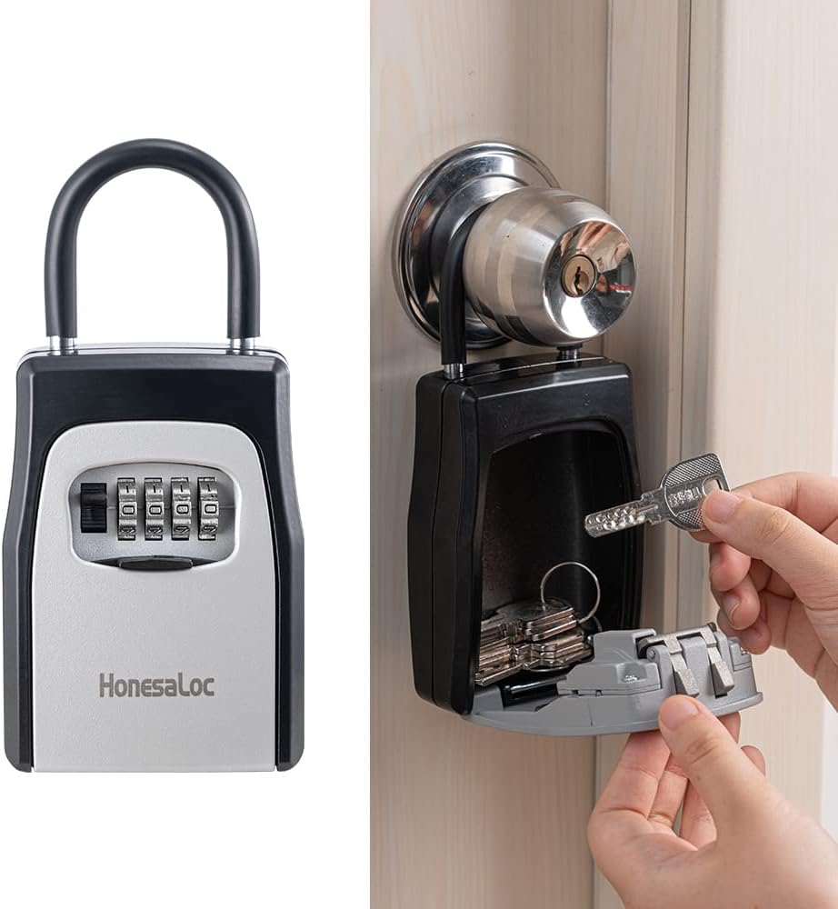 50% OFF HonesaLoc Key Lock Box, Portable Lock Box for House Key, Outsid Large Capacity
