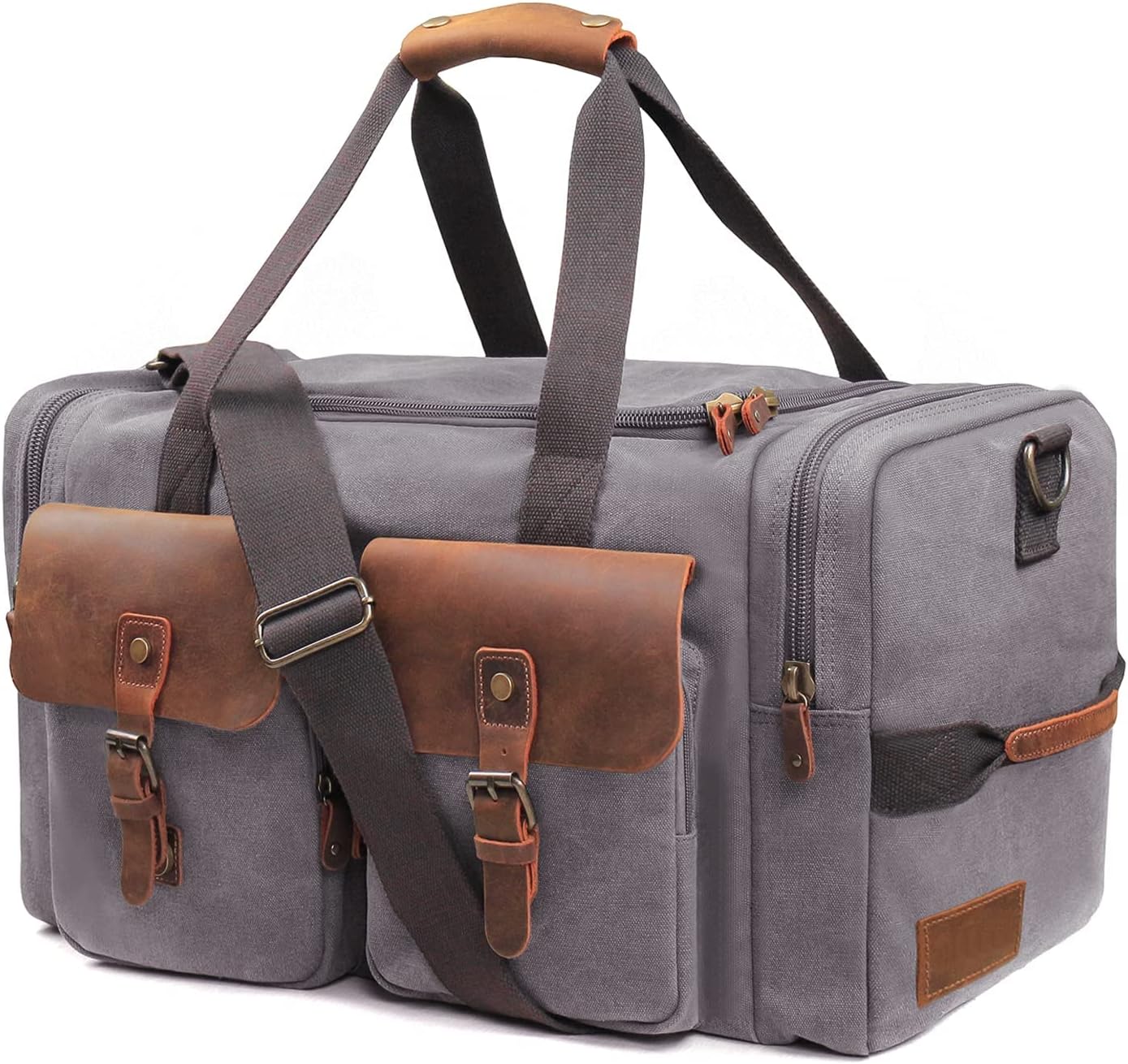 50% OFF 40L Travel Duffel bag Weekender Duffle bag for Men Women Genuine Leather Canvas Overnight