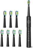 62%OFF Electric Toothbrush , 5 Modes 8 Heads 40,000 VPM IPX7 Waterproof Timer
