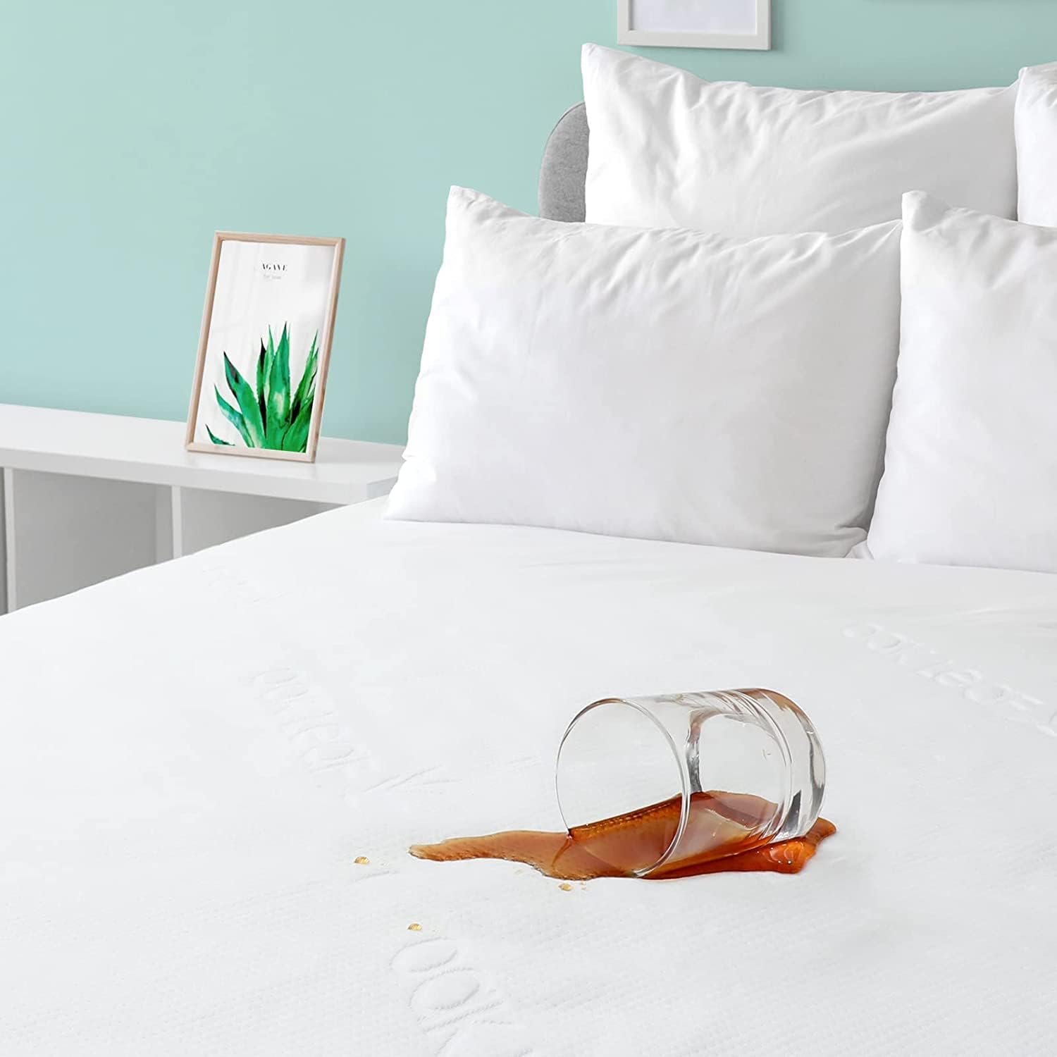 50% OFF Mattress Protector Queen Size, Oak Leaf Waterproof Bamboo Mattress Cover Twin Mattress