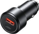 50% OFF THREEKEY USB C Car Charger Fast Charging,Metal Dual Port 38W with PD 20W USB-C and 18W USB-A Car Charger