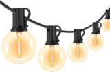 50% OFF Binval 100FT Outdoor String Lights Patio Lights with 2Pack 50ft26 Led G40 Shatterproof Bulb