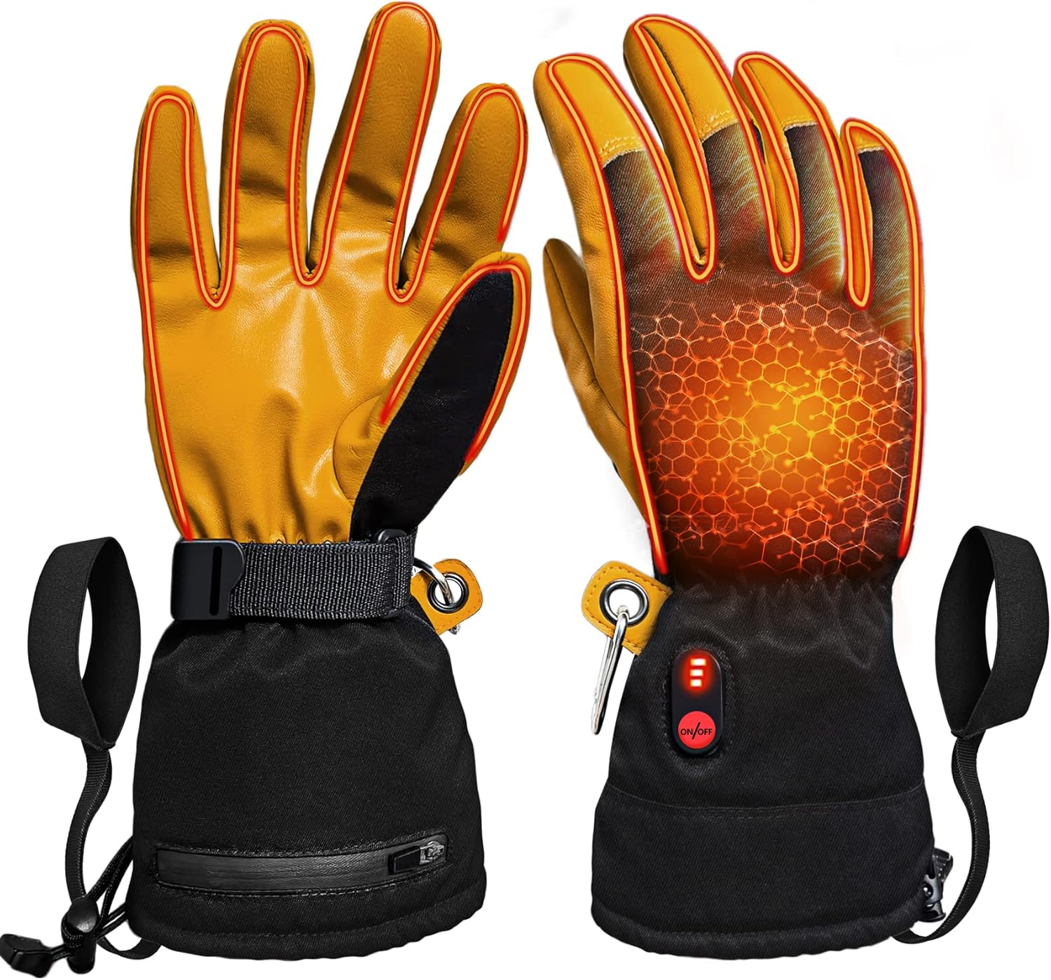 50% OFF Hsility Heated Gloves for Men Rechargeable Automatic Thermostat Motorcycle Gloves