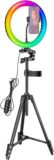 54% OFF Neewer 10” RGB Ring Light with Tripod Stand & 2 Phone Holders, Dimmable Selfie Ring Light