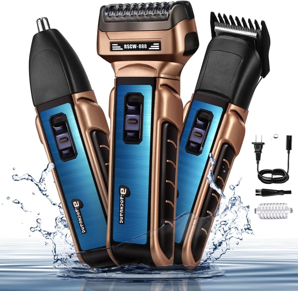 60% OFF Electric Razor for Men, Beard Trimmer for Men3-in-1 Wet and Dry Electric Shaver with Beard Trimmer