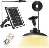 50% OFF Solar Pendant Lights, Solar Shed Lights by Remote Control Solar Powered Indoor & Outdoor Lights