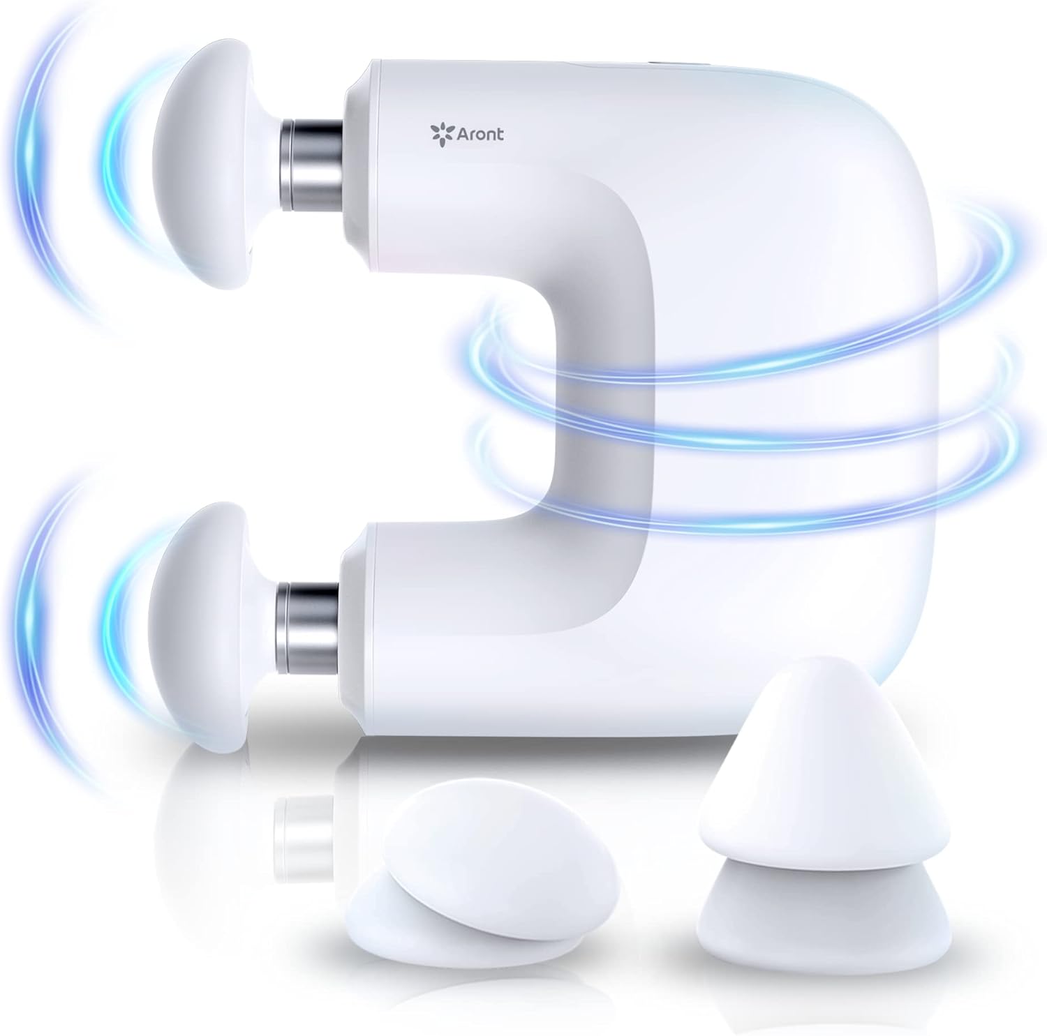 ARONT Mini Massage Gun-Portable Double Massage Heads&Type-C Charging