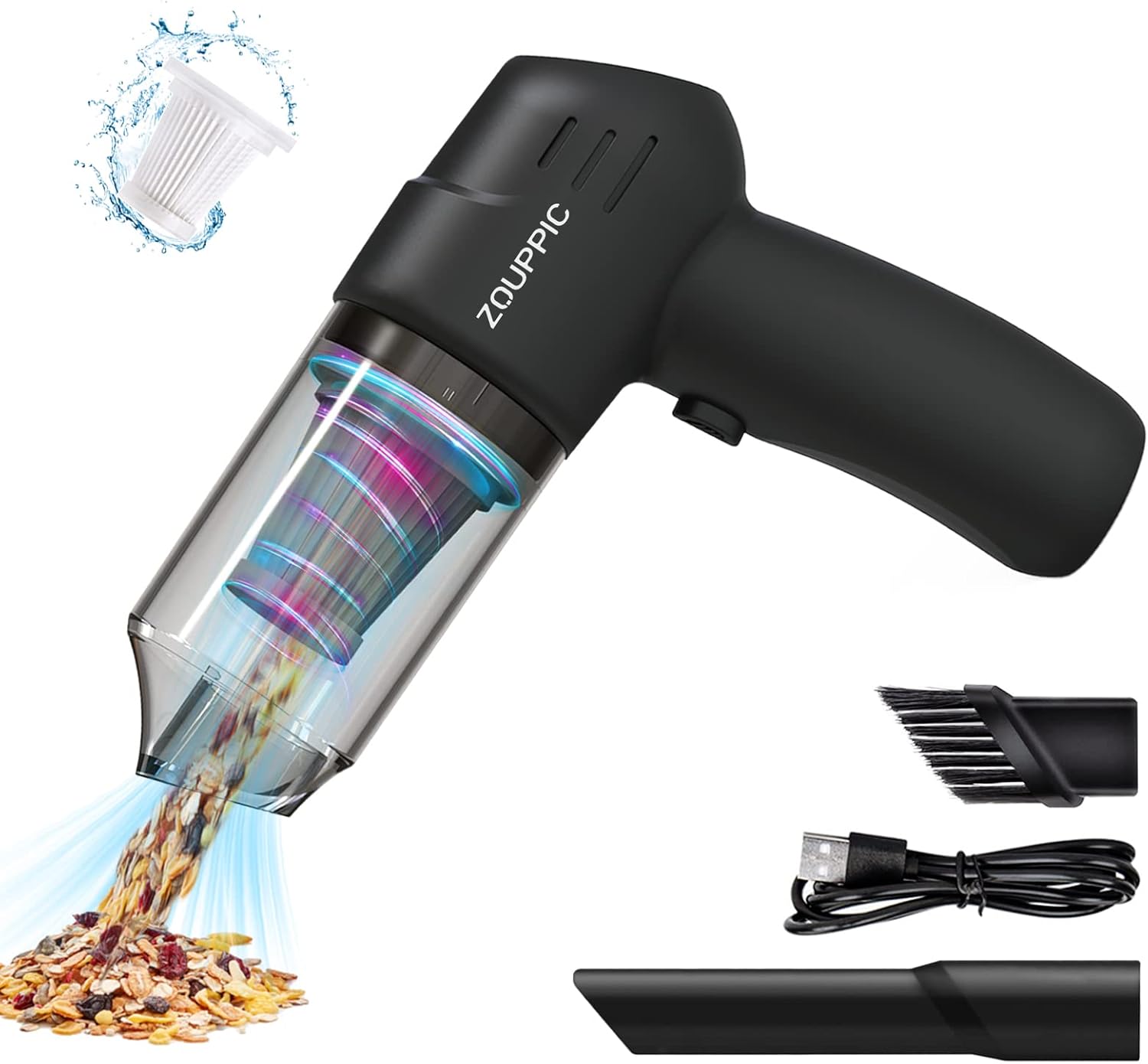 50% OFF ZOUPPIC Handheld Vacuum Wireless, Car Vacuum Cleaner, Rechargeable, Portable