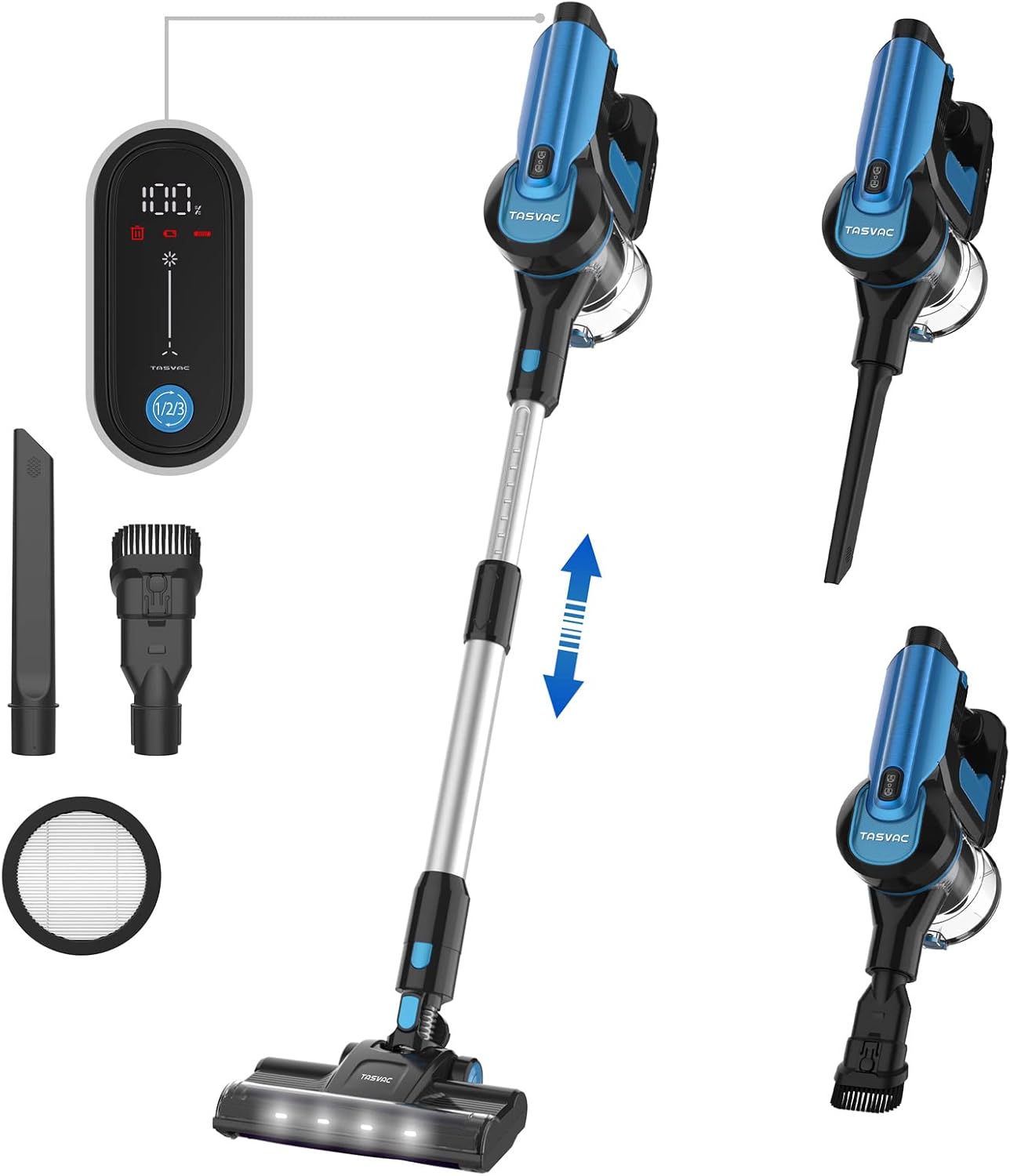 83% OFF TASVAC Cordless Vacuum Cleaner, 28Kpa Stick Vacuum with LED Display, Up to 50min Runtime