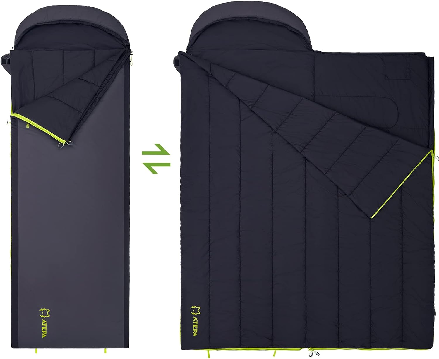 50% OFF ATEPA Multipurpose Down Sleeping Bag, Lightweight Travel Camping Blanket