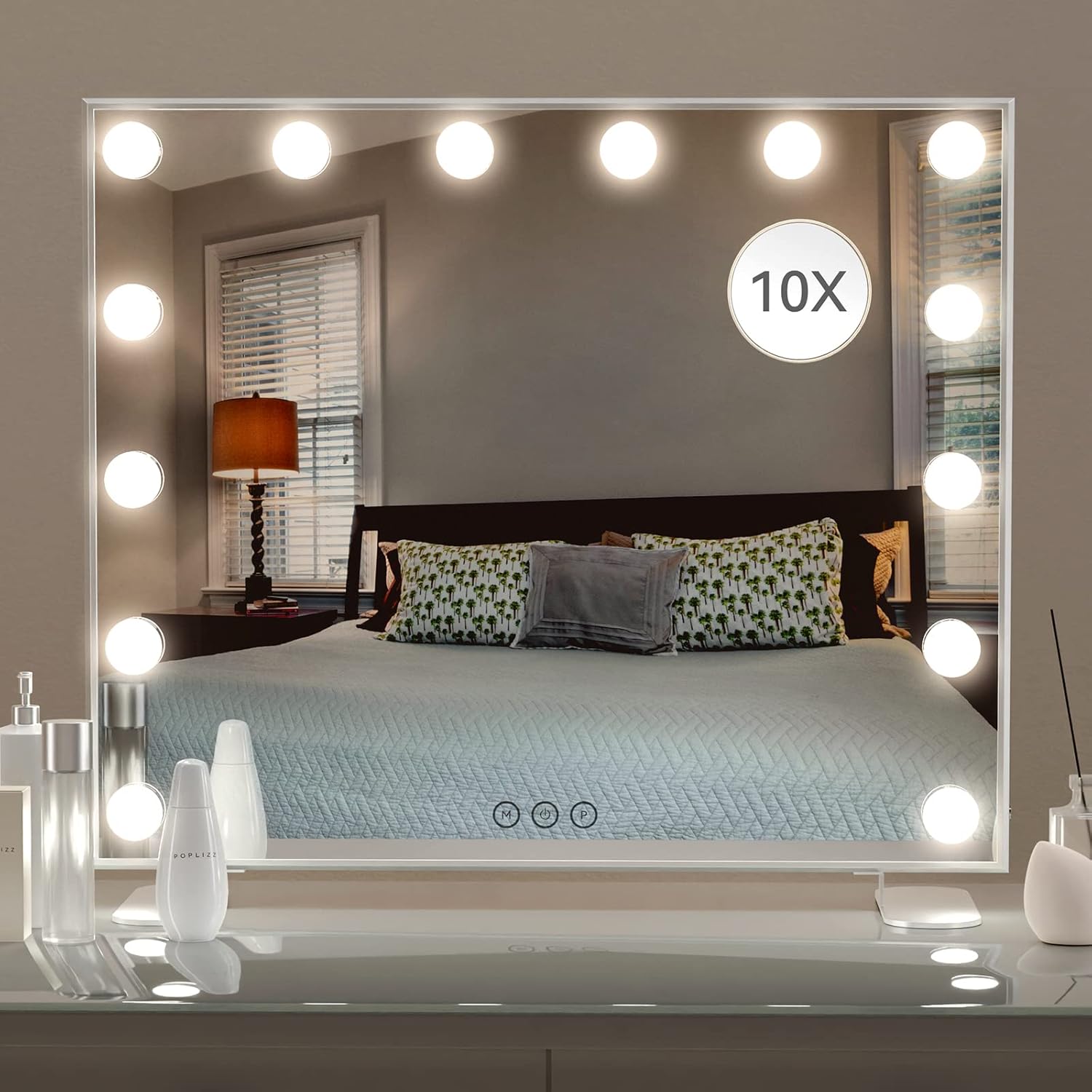 50% OFF POPLIZZ Hollywood Vanity Mirror with Lights for Makeup Desk