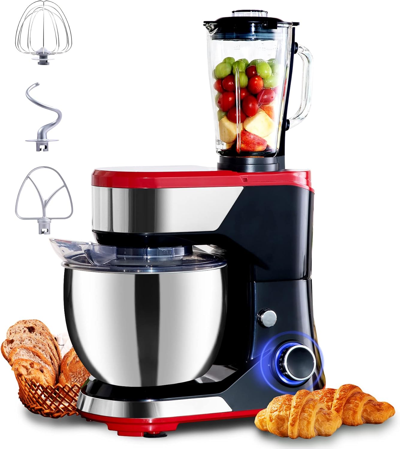 57% OFF P’RICH 4 in 1 Stand Mixer With Juice Blender, 8+P Speed 600w Motor Bread Dough Mixer