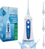 60% OFF Cordless Water flosser for Teeth Cleaning,Grinest 7 Levels Powerful Battery Water Teeth Cleaner