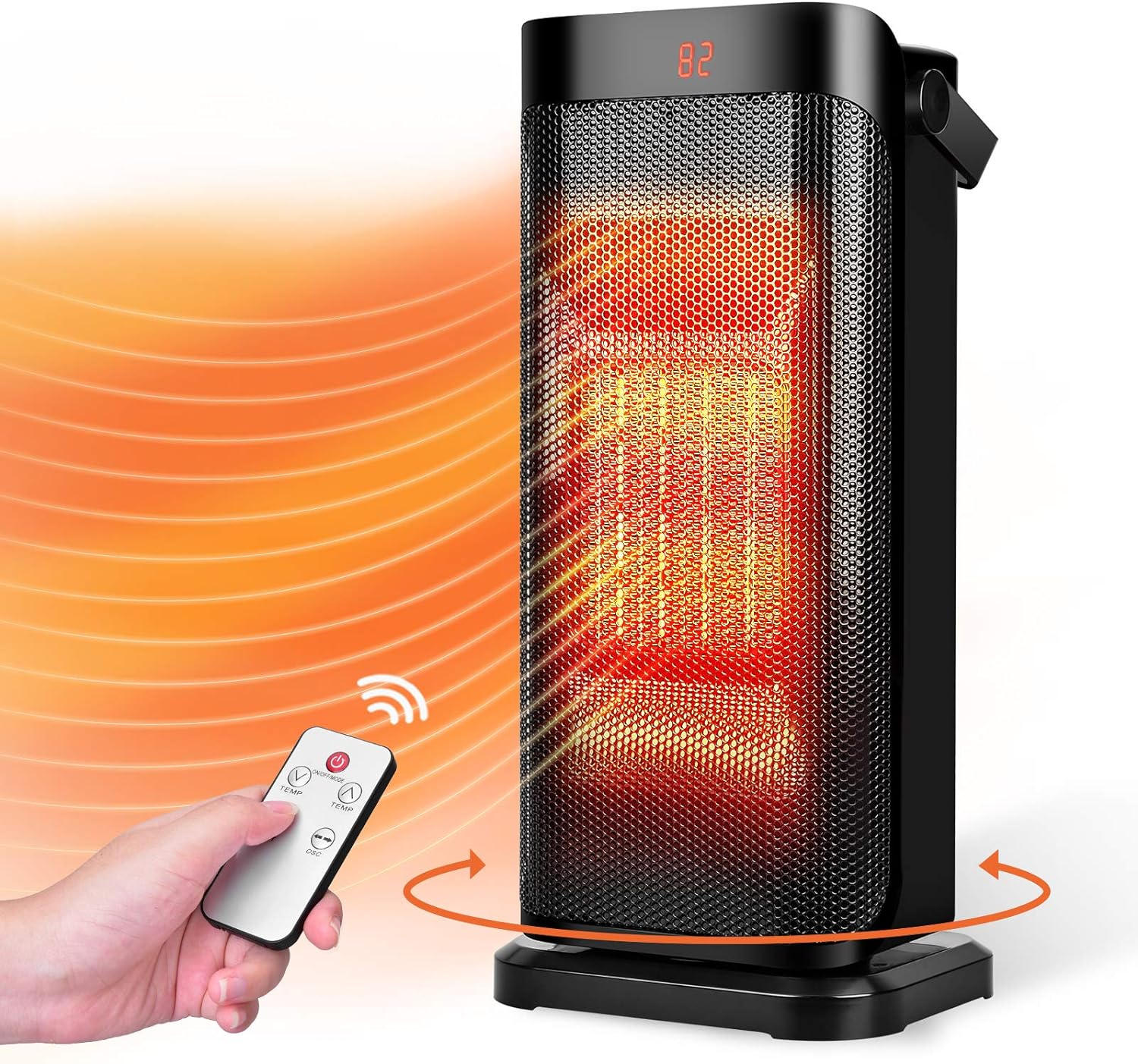 Trustech Space Heater – Portable Electric Heater with Remote Ocillating Ceramic Heater