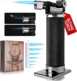 50% OFF Ravs Butane Torch, Refillable Kitchen Torch Lighter, Blow Torch with Safety Lock
