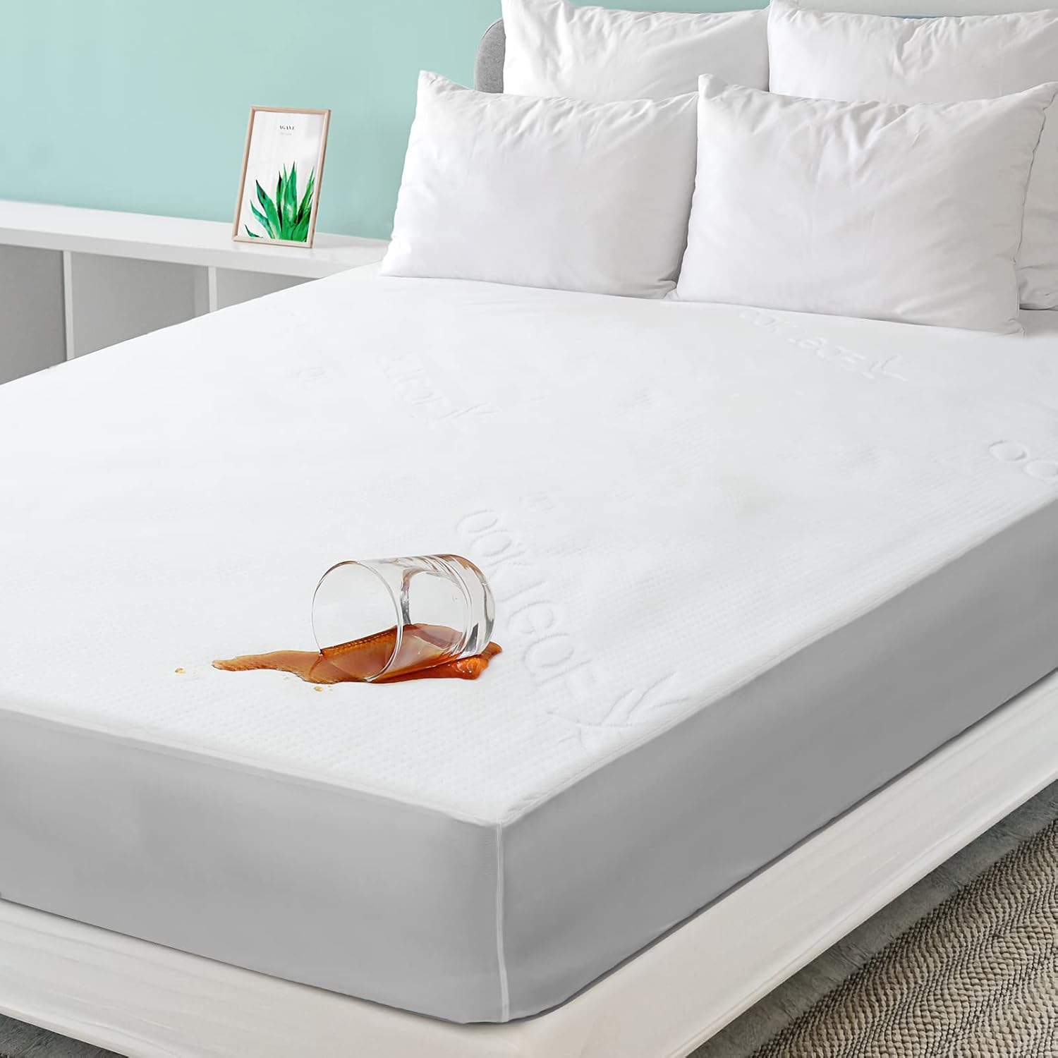 50% OFF Mattress Protector Twin Size, Oak Leaf Waterproof Bamboo Mattress Cover Twin Mattress