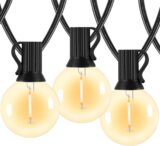 50% OFF Lalapao Globe Outdoor String Lights 49Ft G40 Patio Lights with 25 Led Shatterproof Bulbs
