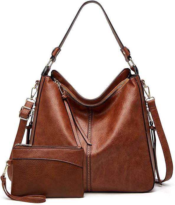 50% OFF Hobo Bags for Women Vegan Leather Crossbody Bucket Purse Large Top Handle Shouler Purses