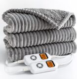 70% OFF  Uttermara Electric Blanket Queen Size 84×90 inches, Sherpa Heated Blanket Queen Size
