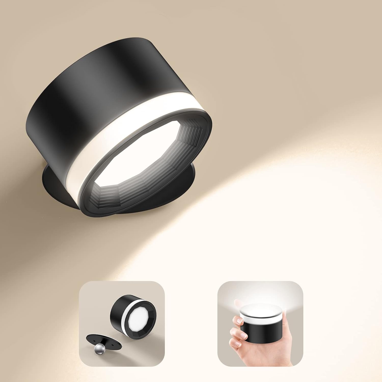 50% OFF LED Wall Sconce, LED Wall Mounted Reading Lights, Cordless Wall Light with Rechargeable Battery