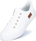 50% OFF JENN ARDOR Women’s Canvas Slip On/Lace up Sneakers Low Tops Fashion Flats