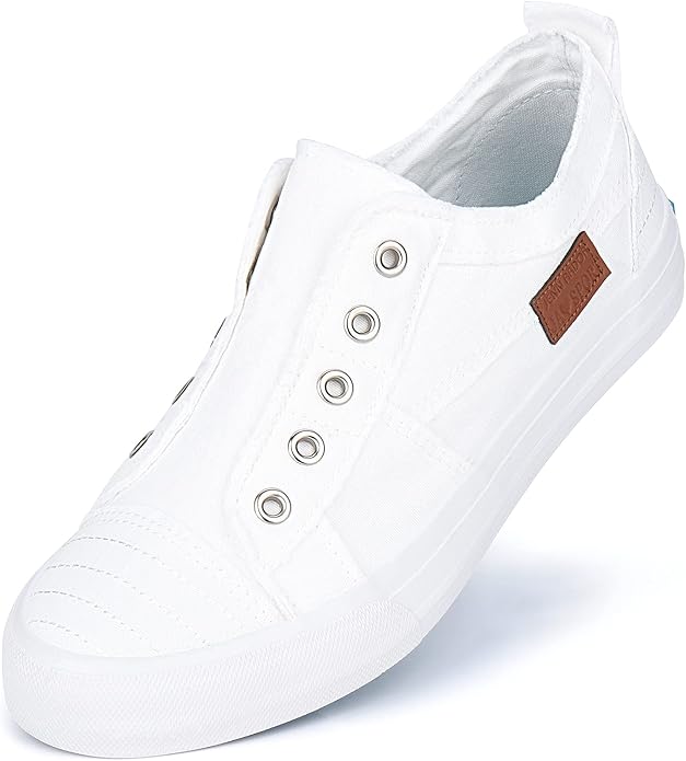 50% OFF JENN ARDOR Women’s Canvas Slip On/Lace up Sneakers Low Tops Fashion Flats