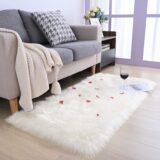 50% OFF Luxury Faux Sheepskin Fur Area Rug Soft Fluffy Rugs, Shag Plush Carpet Faux Fur Rug