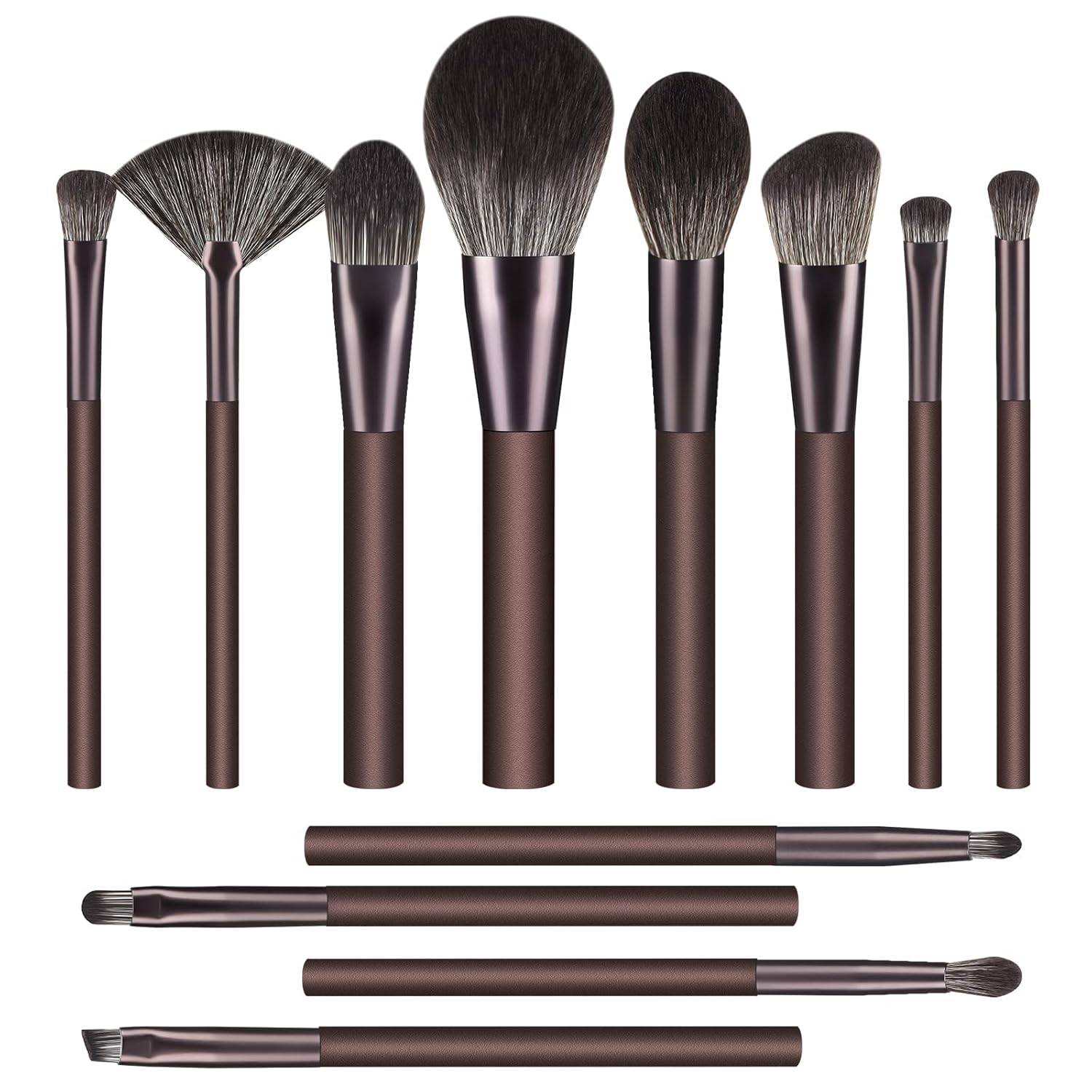 50% OFF Makeup Brushes Set – 12Pcs Makeup Brushes Premium Synthetic Bristles Foundation Powder