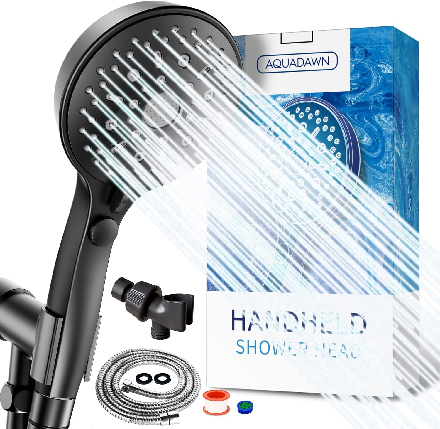 50% OFF High Pressure Handheld Shower Head 11 Spray Settings, 4.85 inch Pause Switch Water Saving Shower Head