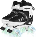 70% OFF Boys Roller Skates for Girls Kids, Adjustable Roller Skates with 8 Wheels Light Up