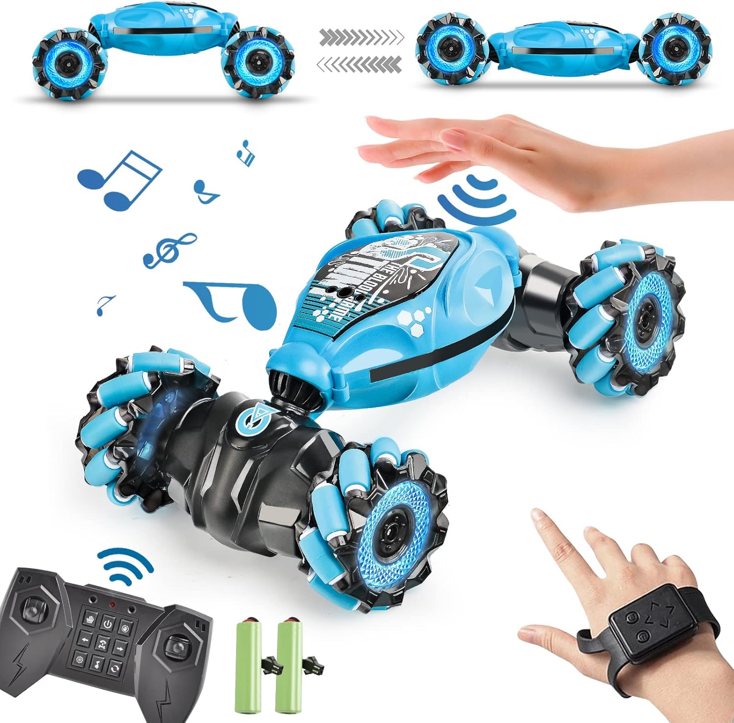 50% OFF Remote Control Car, 2.4G 4WD Gesture RC Car, All Terrains Double Sides Rotating Hand Controlled