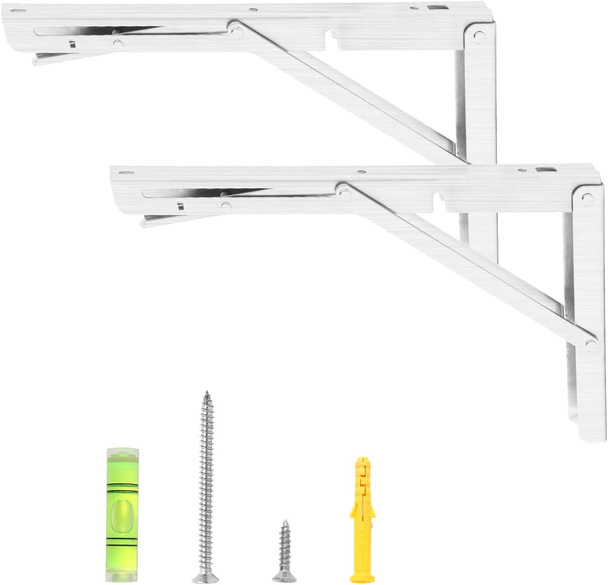 65% OFF YOC Folding Shelf Brackets 12 Inches, Folding Table Hinge, Stainless Steel