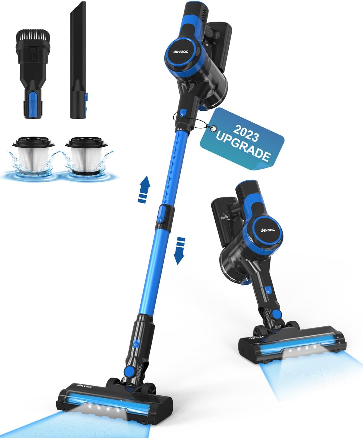 89% OFF DEVOAC Cordless Vacuum Cleaner, 6 in 1 Stick Vacuum Cleaner with Powerful Suction