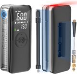 60% OFF USERCENT Tire Inflator Portable Air Pump for Bike Motorcycle Car, 150PSI 12V Mini Small Air Compressor