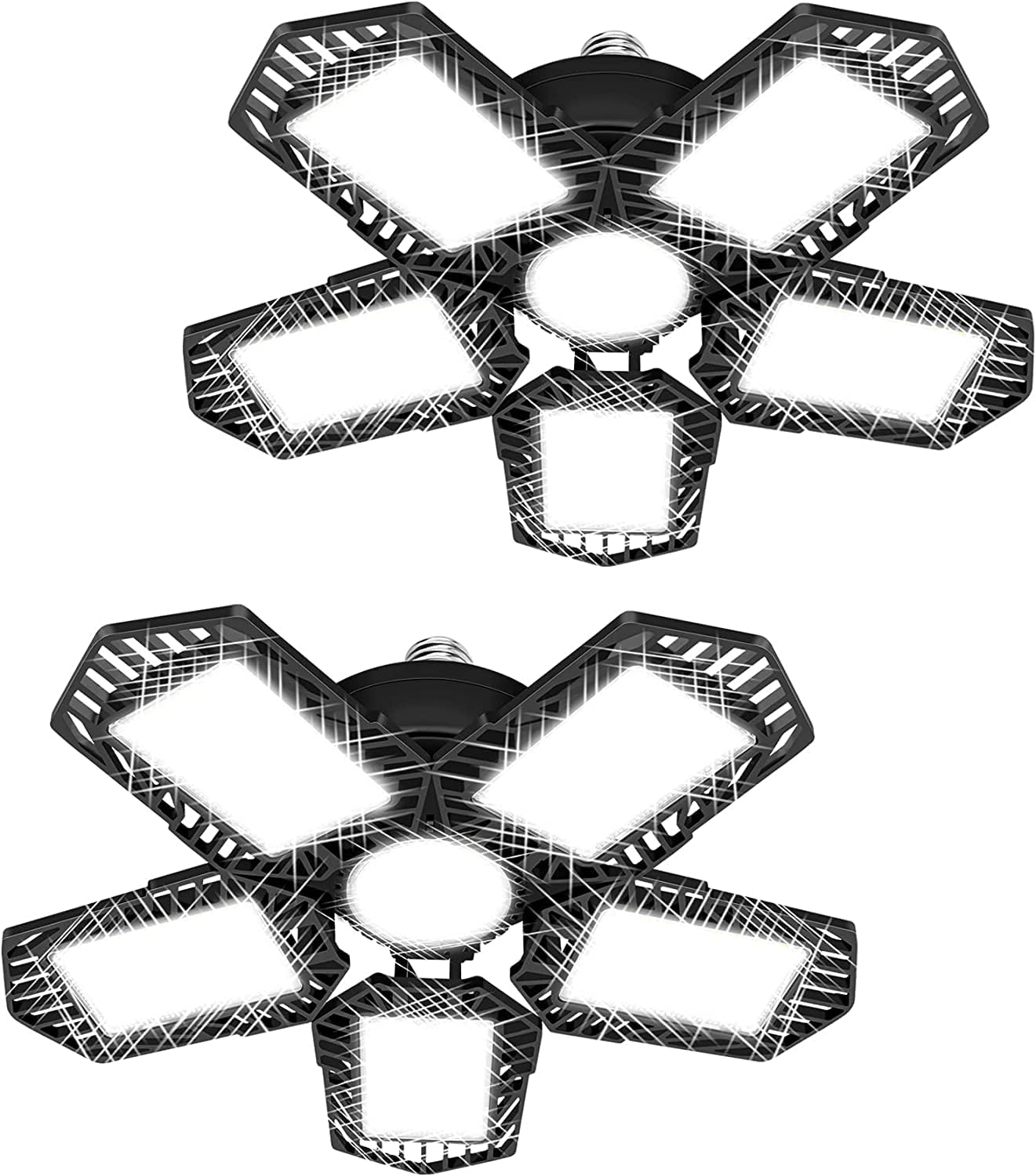 50% OFF Mutois 2 Pack LED Garage Lights 150W 15000lm Garage Lighting 6500K Daylight with Deformable LED Garage Light