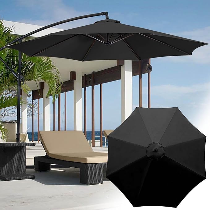Hanging Market Patio Umbrella, Outdoor Courtyard Umbrella, Firm Beach Sun Umbrella Replacement Cloth