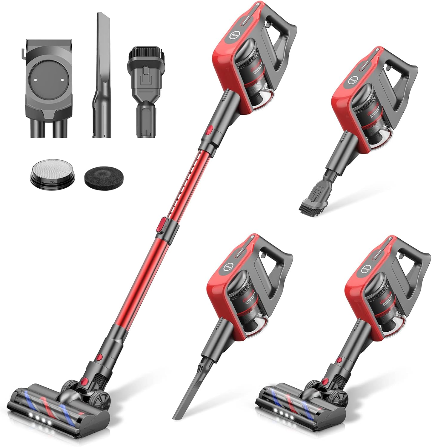 85% OFF devalus Cordless Vacuum Cleaner，23000PA Corded Stick Vacuum,Max 40mins Runtime Handheld Vacuum