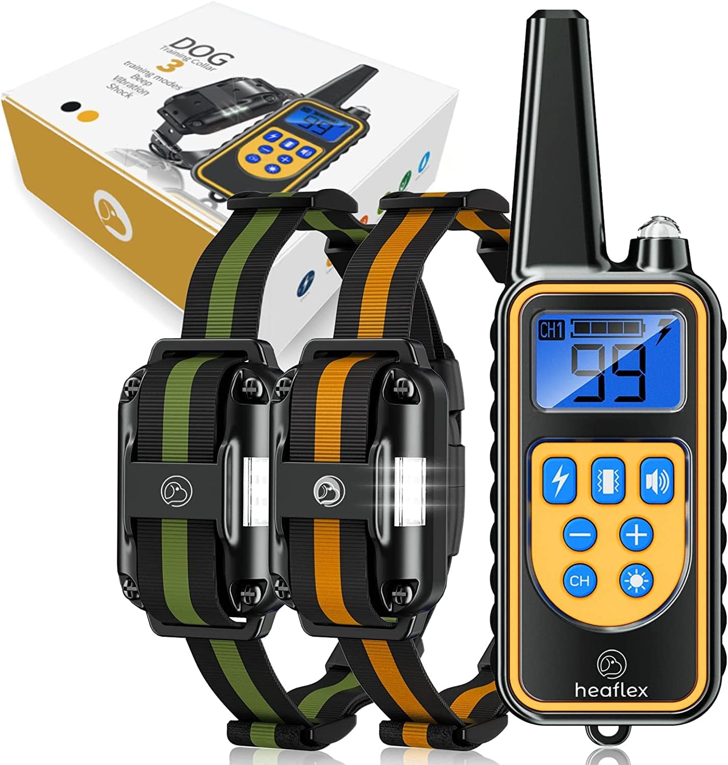 50% OFF Heaflex Electric Dog Training Collar with Remote 1640FT, E-Shock, Safe Training Modes