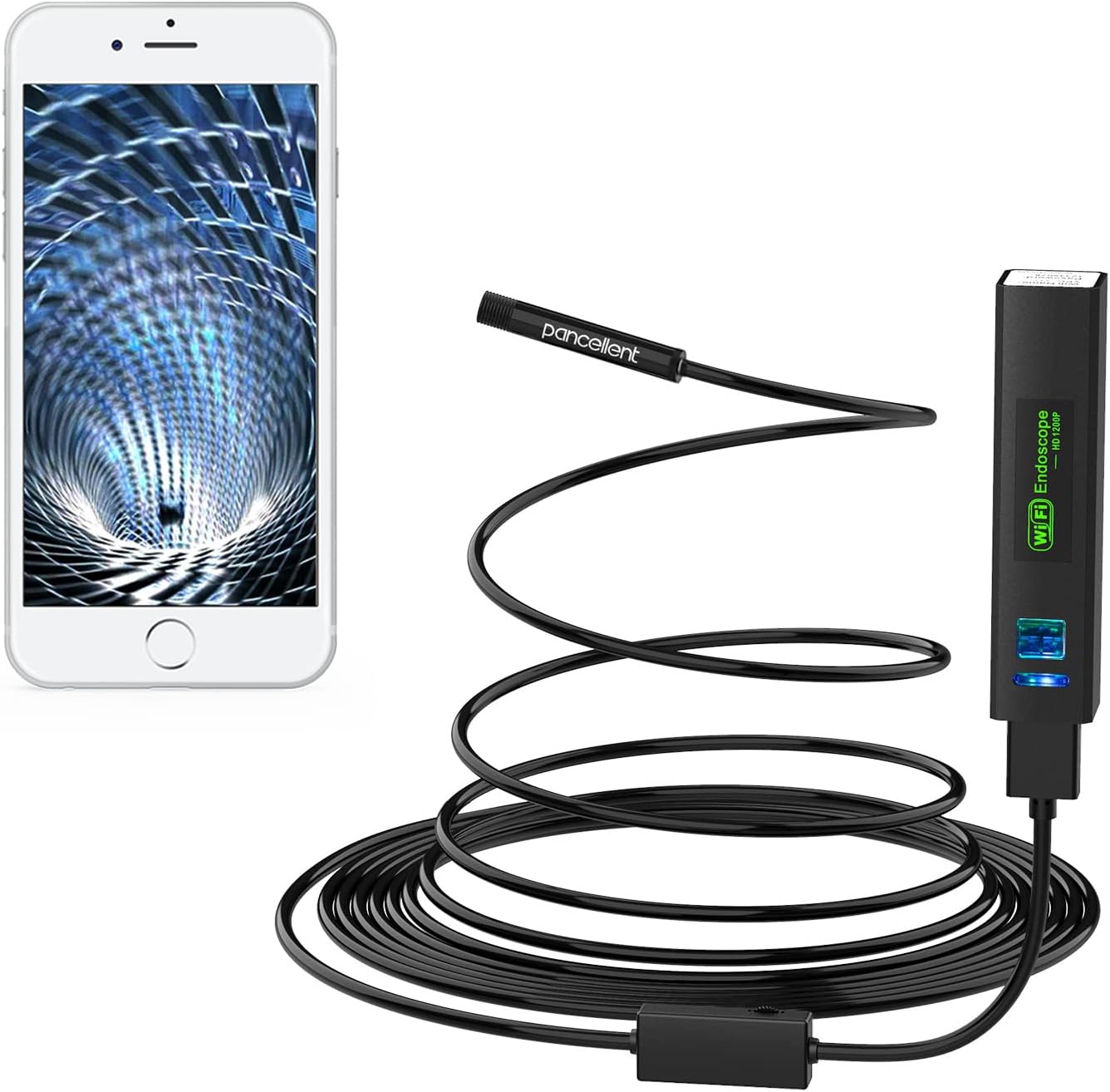 45% OFF Pancellent Wireless Snake Camera 1200P WiFi Inspection Camera HD Endoscope