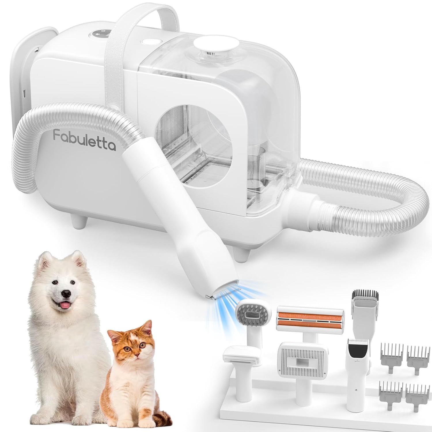 51% OFF Fabuletta Dog Grooming Kit, 6-in-1 Professional Pet Grooming Vacuum Picks up 99% Pet Hair