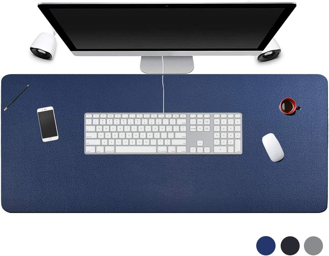 50% OFF Desk Pad for Office Home 31″ x 13″,PU Leather Waterproof Large Desk Writing Mat Organizer