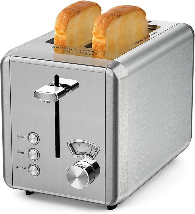 80% OFF whall Toaster 2 slice Stainless Steel Toasters with Bagel, Cancel, Defrost Function