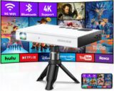 82% OFF Mini Projector, GooDee 4K Support Pocket DLP Projector with WiFi and Bluetooth