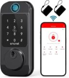40%OFF Smart Locks WiFi Deadbolt: SMONET Fingerprint Front Door Lock Keyless Entry with Keypad Electronic