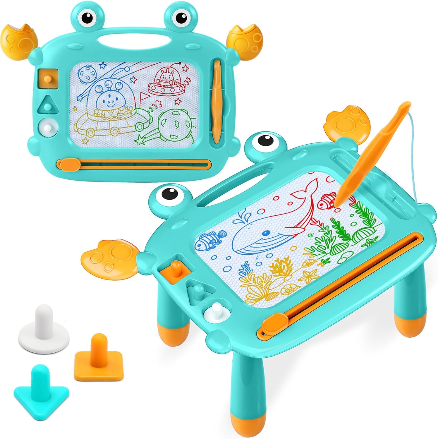 50%OFF Toddler Toys 2-3, Crab Magnetic Drawing Board Toys for 1 Year Old, 1 2 3 Year Old Boy Girls