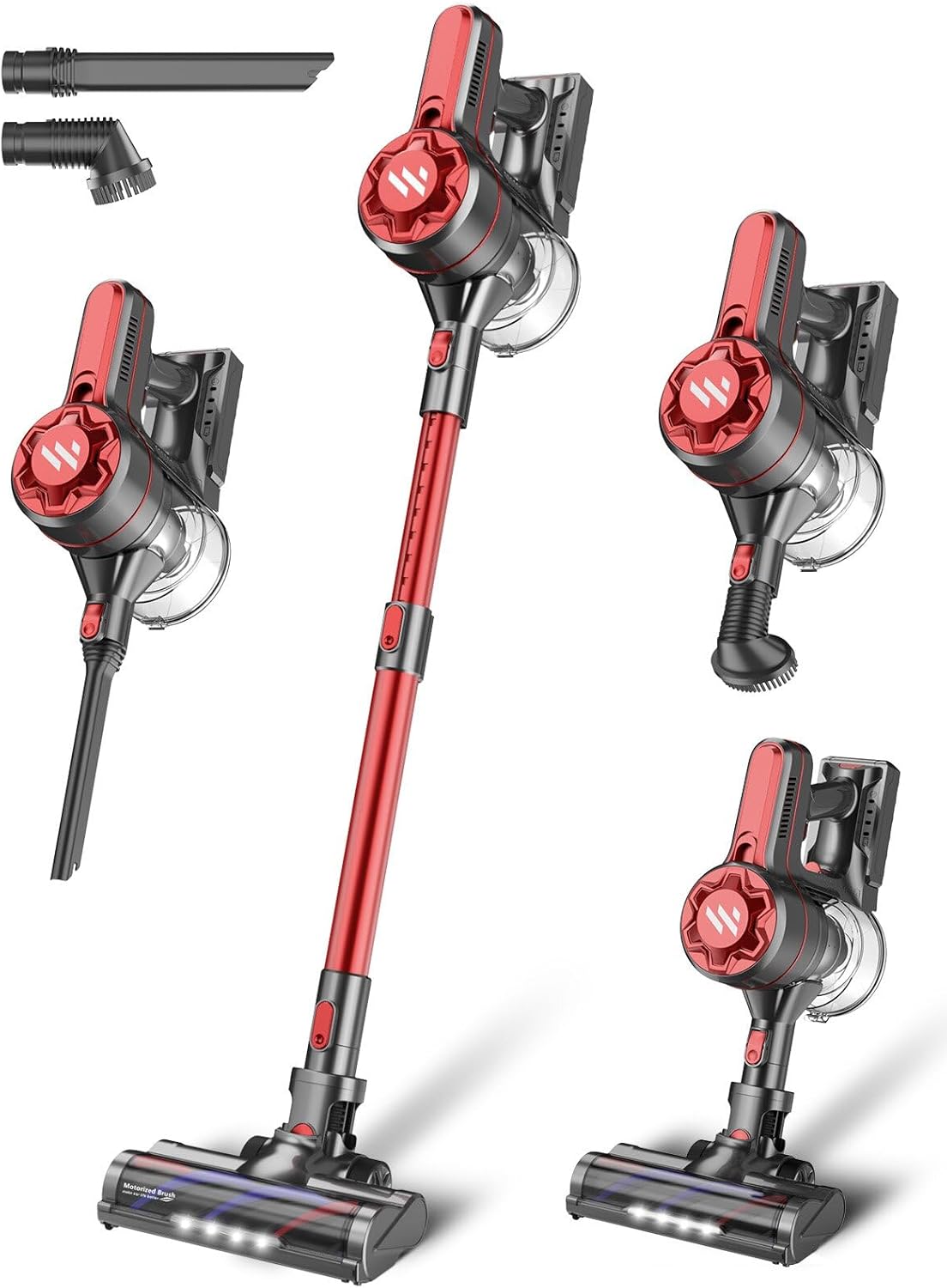 45%OFF Vacuum Cleaner for Home, Cordless Vacuum Cleaner Stick Vacuum with 2200mAh Powerful Lithium Batterie