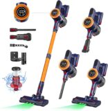 50%OFF Cordless Vacuum Cleaner,35kPa Strong Suction,2200mAh Removable Battery