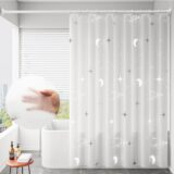 40%OFF EVA Shower Curtain or Liner, Waterproof Bathroom Shower Curtain, 72 x 72 Inch Clear Shower Curtain Liner
